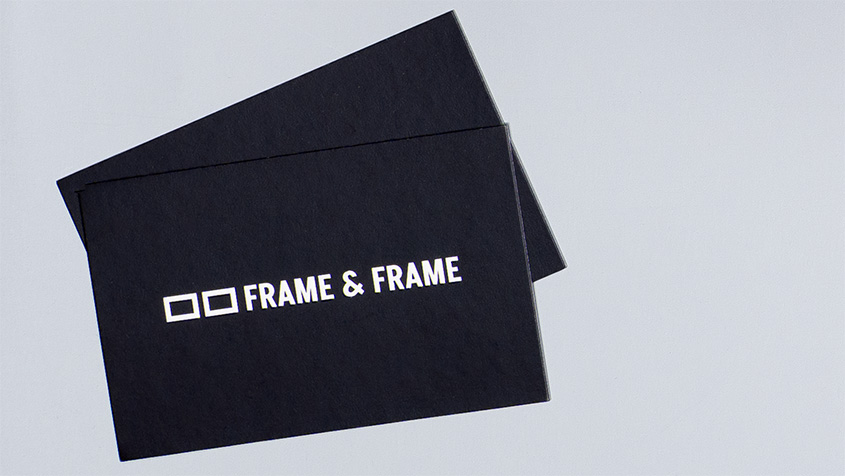 FRAME & FRAME business cards.